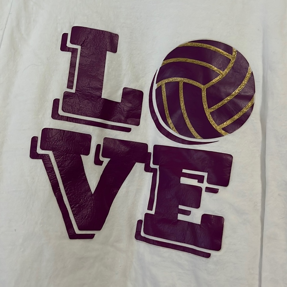 Custom made love volleyball T-shirt